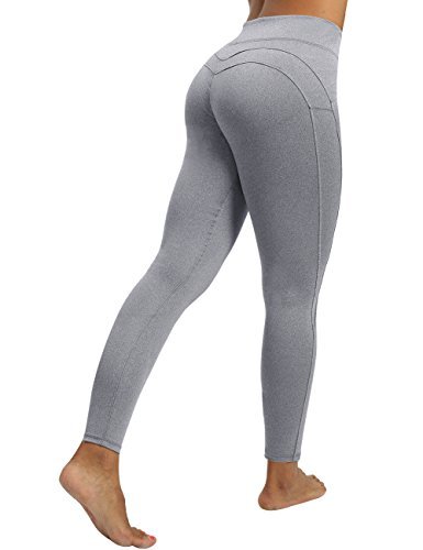 NORMOV Womens Yoga Pants Workout Leggings V Shape Waist Ruched Butt ...