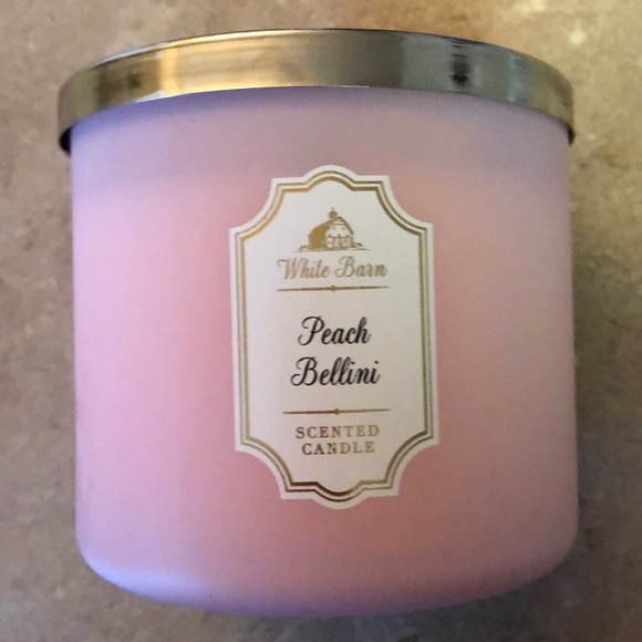 1 Bath & Body Works PEACH Low-Profile Large 3-Wick Candle 14.5 oz 