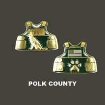 2.5&quot; POLK COUNTY FLORIDA SHERIFF K-9 CANINE BODY ARMOR CHALLENGE COIN - $37.99