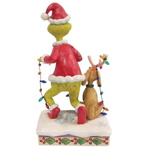 Jim Shore Grinch and Max Wrapped in Lights Grinch Collection 8.25" High #6010779 image 2
