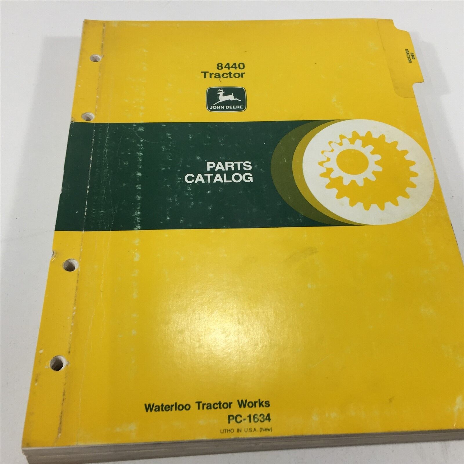 Genuine John Deere 8440 Tractor Parts Catalog PC1634 Dealer 1978