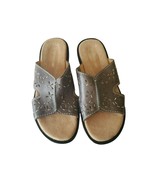 Naturalizer Sandals 7M Sandals Slip On Gray Leather Open Toe Casual - $22.70