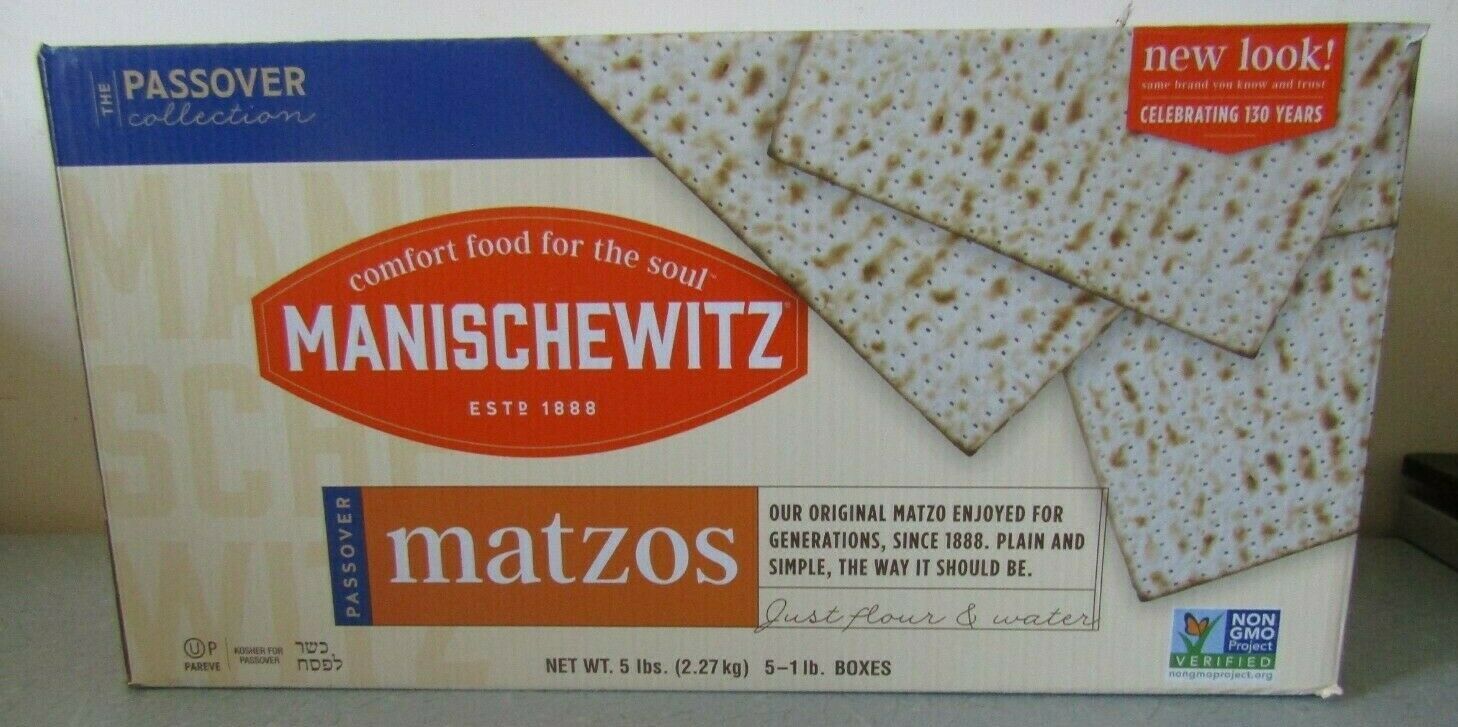Manischewitz Passover Matzo 5 lbs (5 Boxes) 5Pack Crackers & Crispbread