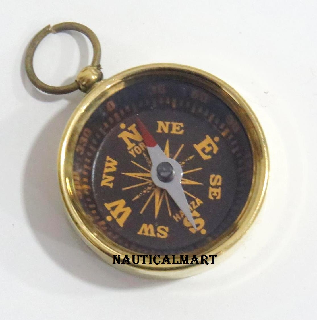 NauticalMart Brass Compass Mini Pocket Marine Compass Nautical Best Gift Compasses