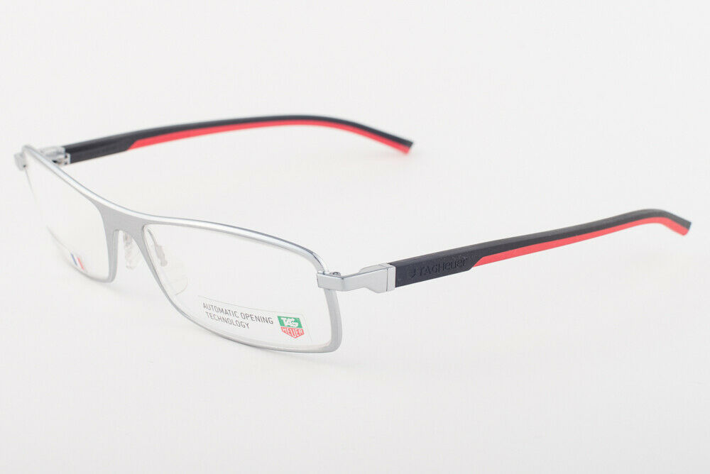 Primary image for Tag Heuer 801 002 Automatic Silver Black Red Eyeglasses TH801-002 58mm