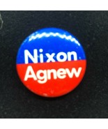Vintage Nixon Agnew Campaign Pin 1 inch red white blue 1968 metal straig... - $8.66