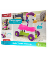 FISHER-PRICE Rollin&#39; Tunes (Ride On) Unicorn with Music Phrases &amp; Sounds... - $36.62