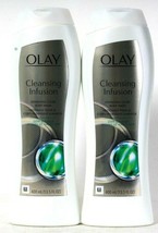 2 Bottles Olay 13.5 Oz Cleansing Infusion Deep Sea Kelp Hydrating Glow Body Wash