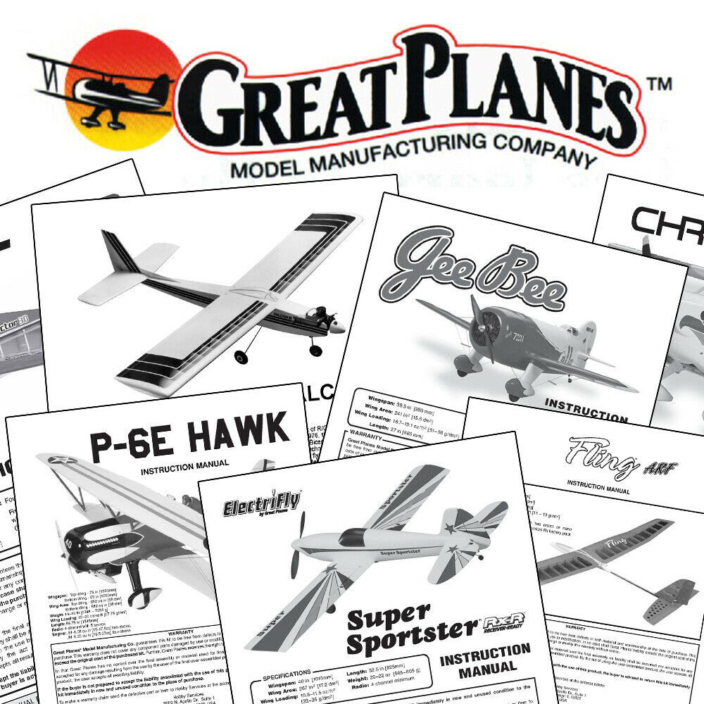 Great Planes Instruction Build Owner's and similar items