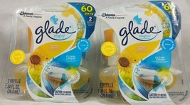 2 Packs Glade PlugIns Scented Oil Refills - Sunny Days & Clean Linen B5 - $24.70