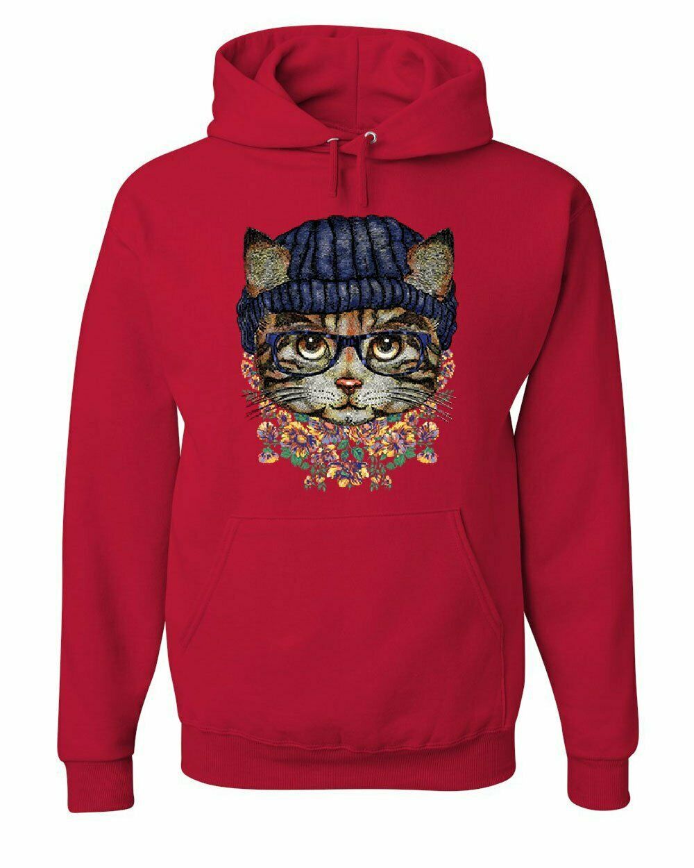 Hipster Kitty in Glasses Beanie Hoodie Cat Kitten Pop Culture ...