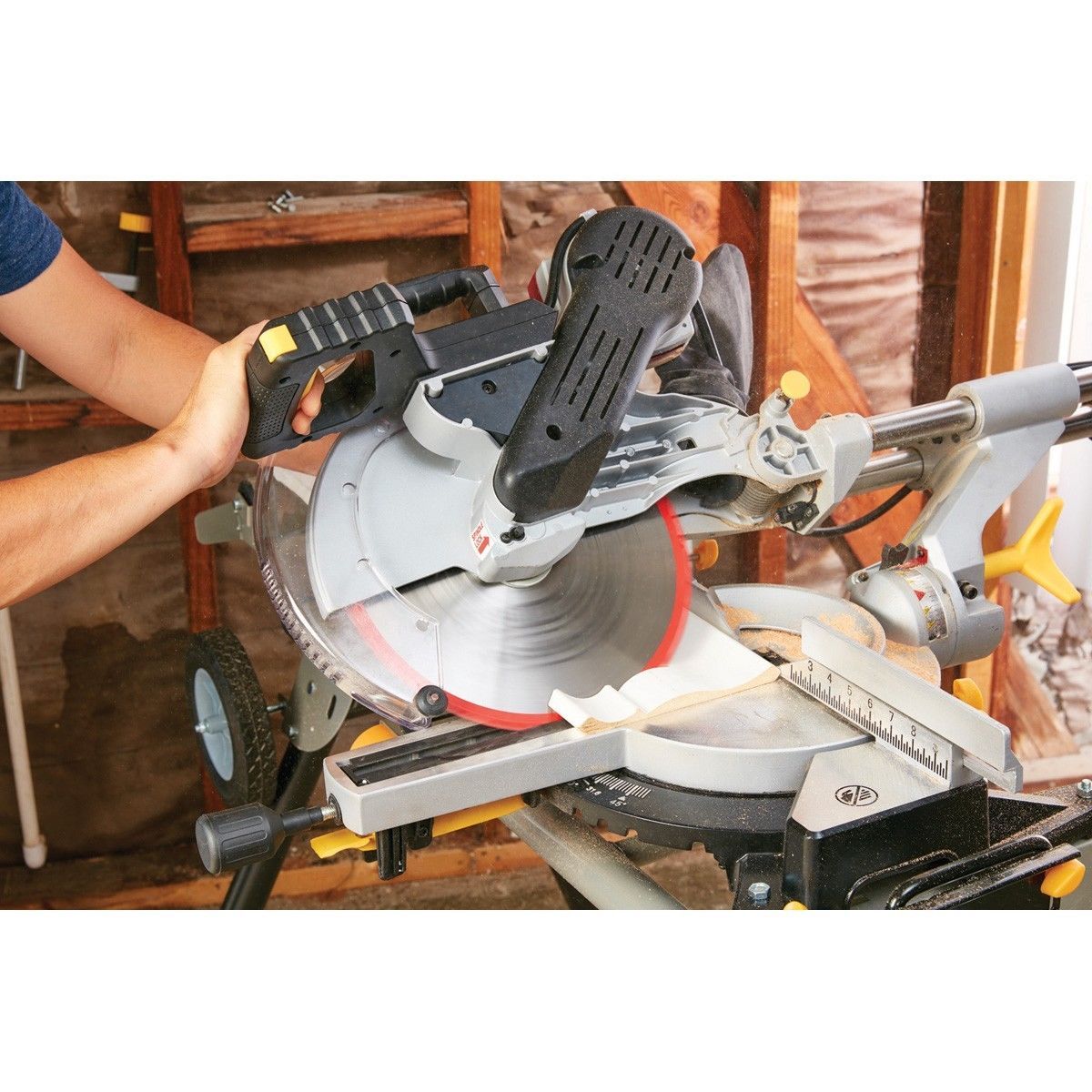 Chicago Electric 12 in. DoubleBevel Sliding Compound Miter Saw With