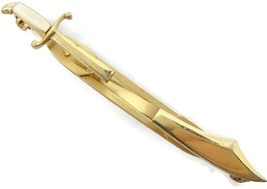 Anson Sabre Tie Bar Gold Tone Mother of Pearl Handle Vintage - $26.72