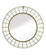 Accent Plus Dome-Style Frame Round Gold Wire Wall Mirror - $69.94