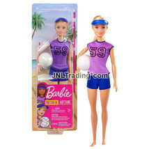 Yr 2019 Barbie You Can Be Anything Career Doll Caucasian Beach Volleyball Player - $29.69