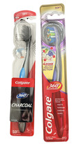 2 Pack Colgate Total 360 4 Zone & Charcoal Manual Toothbrushes, Soft - $11.87