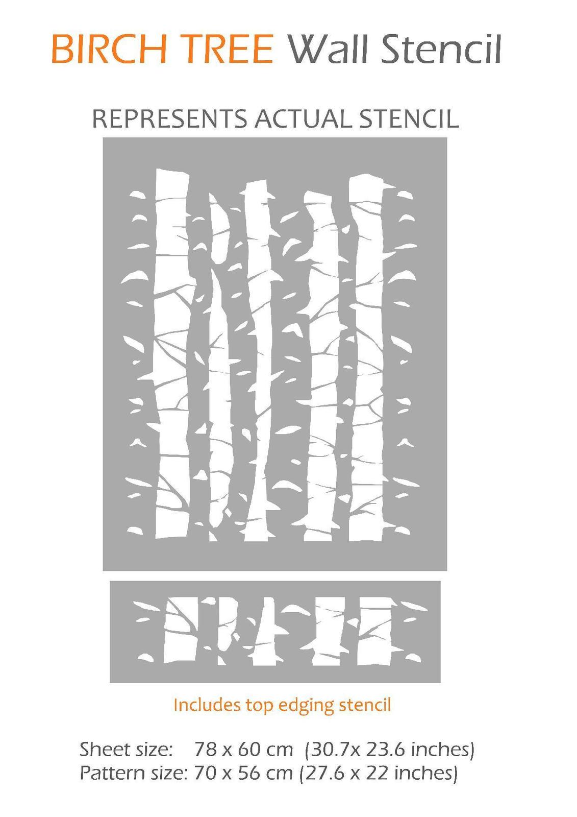 BIRCH TREE Wall Stencil Decals, Stickers & Vinyl Art