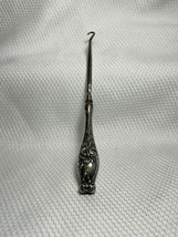 Estate Find Sterling Silver Floral Handle Boot Button Hook Lace Puller C... - $99.95