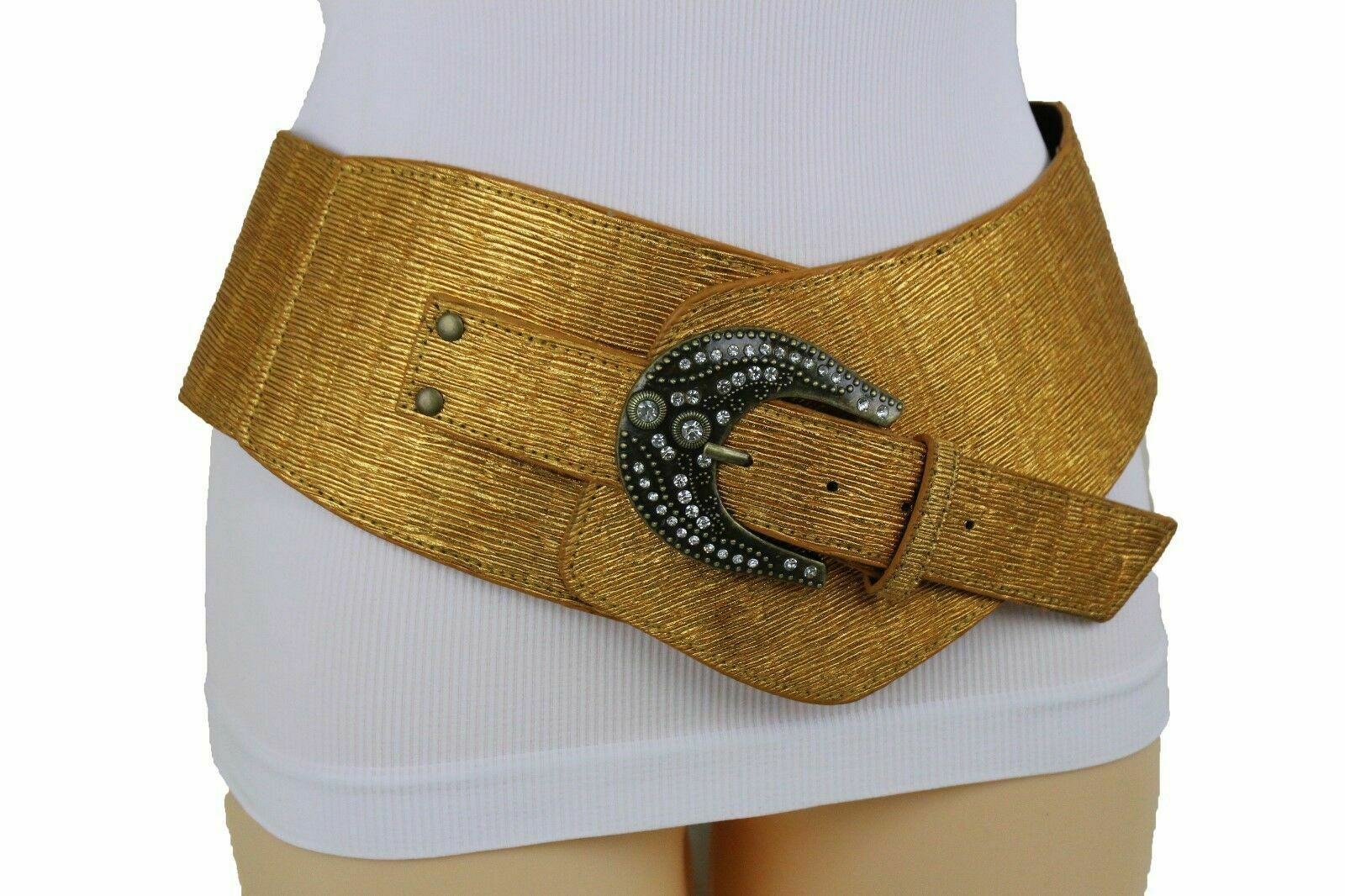 Fancy Women Waist Hip Rose Gold Wide Western Corset Fashion Belt Hip
