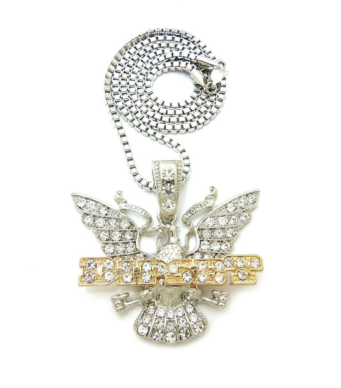 New Iced Dipset Pendant 3mm/30" Box Chain Hip Hop Necklace XP130RT