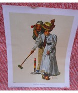 Norman Rockwell Canvas Art Print &quot;Wicket Thoughts&quot; Sept 5, 1931; 1972 Cu... - $18.95