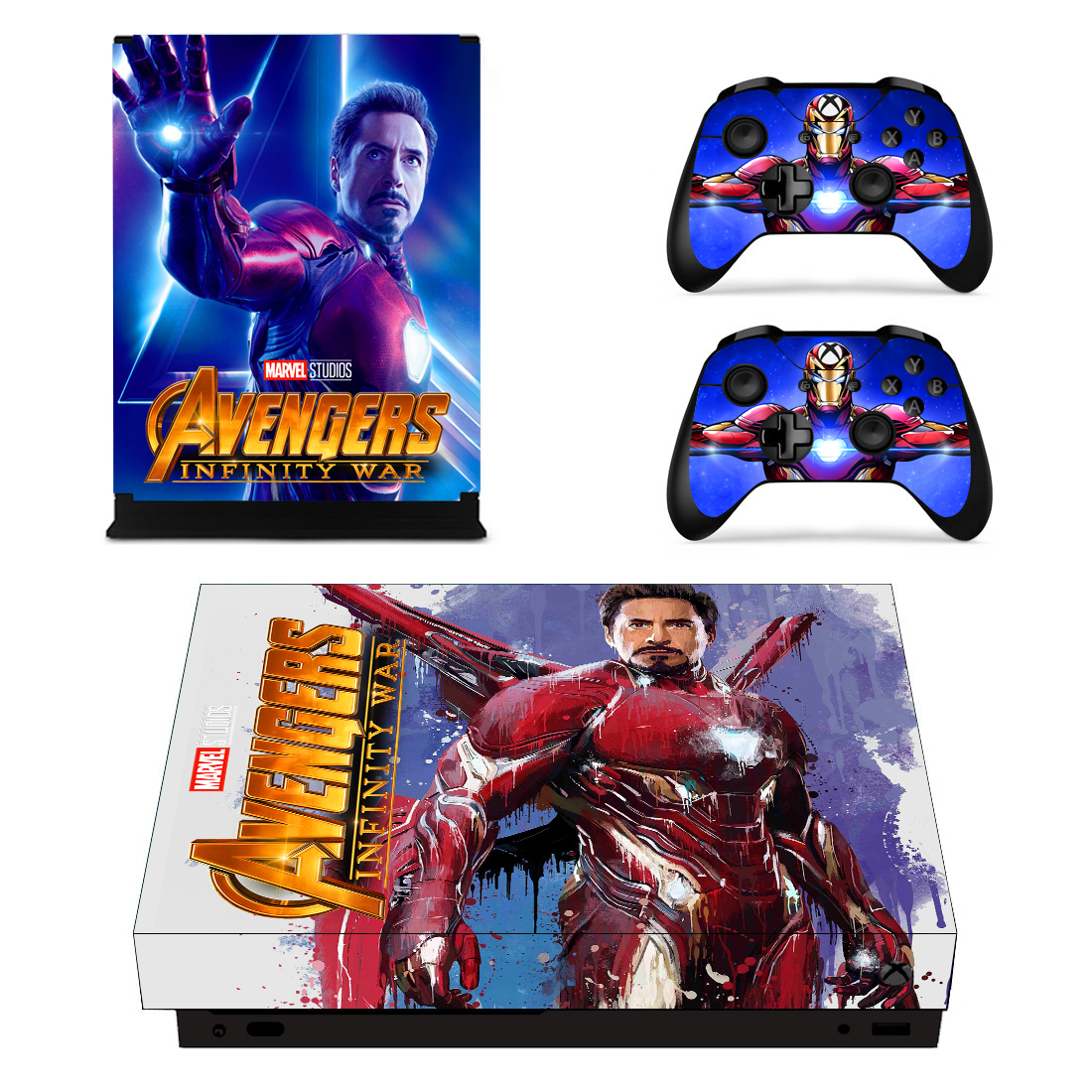 Avengers Infinity War Marvel Iron Man Xbox One X Console Vinyl Skin ...