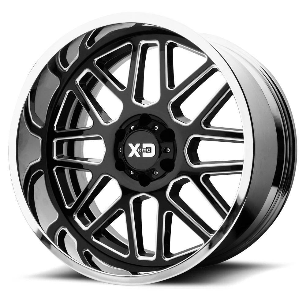 One 20x10 XD XD201 Grenade 6x135 -18 Black Chrome Lip Wheels Rims - Wheels