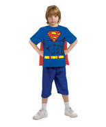 OFFICIALLY LICENSED SUPERMAN SHIRT w/CAPE CHILD HALLOWEEN COSTUME MEDIUM... - $17.49