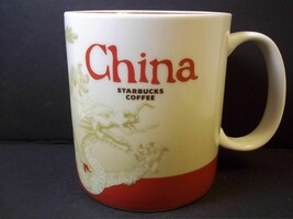 Starbucks DRAGON coffee mug Country Icon series China red interior 2011 ... - $24.37