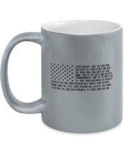 Religious Mugs USA Flag Bible Verse Silver-M-Mug  - $18.95