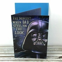 Darth Vader Star Wars Fathers Day Card Hallmark Holographic Dark Side Da... - $12.31