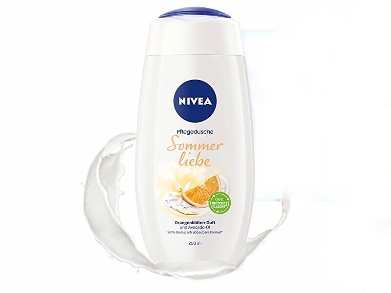 Nivea SUMMER LOVE Shower Gel -MADE in GERMANY -250ml-FREE SHIPPING - $10.88
