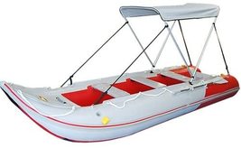 Portable Bimini Top Cover Canopy For Inflatable Kayak Canoe Boat (2 bow) image 3