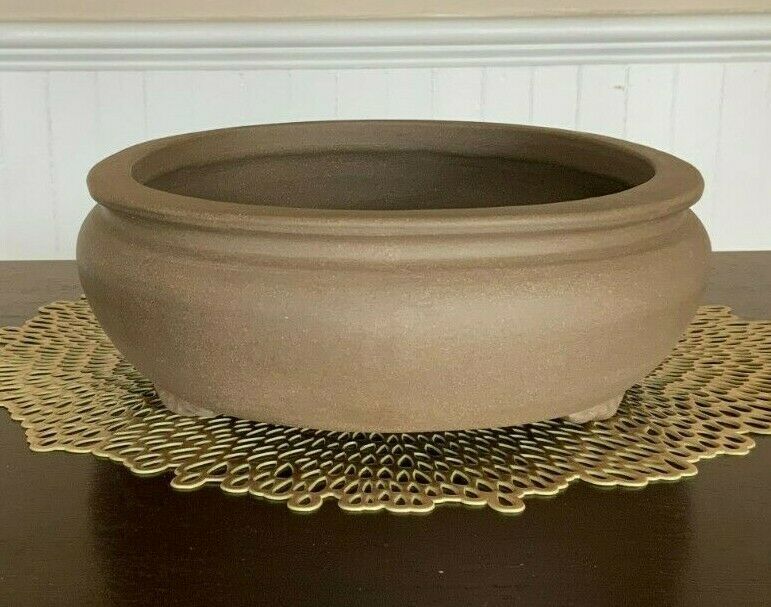 12" Unglazed Ceramic Bonsai Pot. Choose from several styles and colors