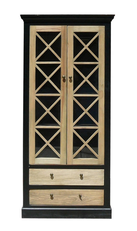 Tall Natural Wood Display Cabinet With Glass And 50 Similar Items