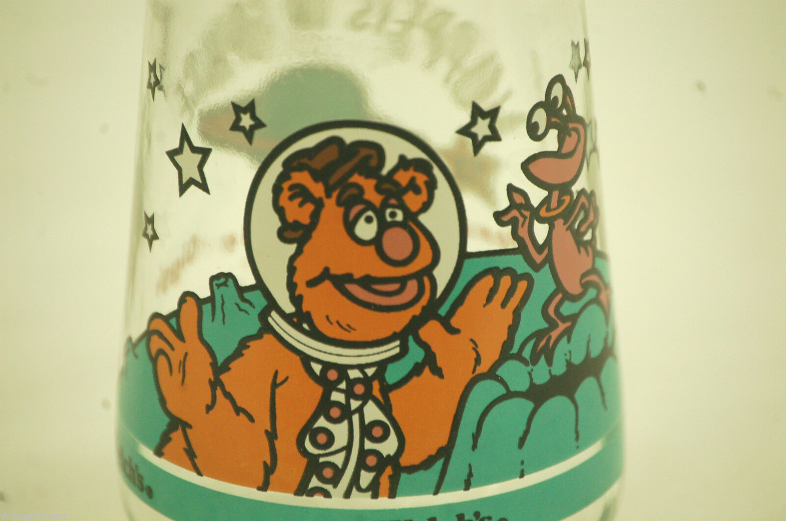Henson Muppets in Space 3 Fozzie Bear Gets Giggle Jelly Jar Glass