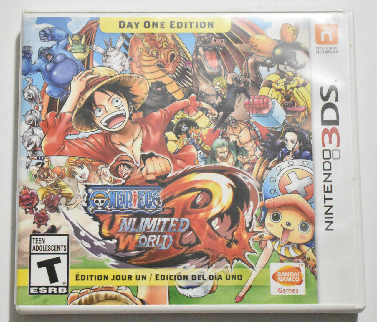 Nintendo 3DS ONE PIECE UNLIMITED WORLD RED DAY ONE EDITION Complete Case Manual Video Games