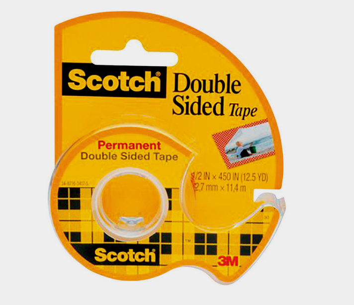 Scotch DOUBLE SIDED Tape Permanent Photo Safe 1/2 W x 450 L Clear CLIP-137