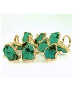 Beautiful Turquoise Raw Gemstone stackable Boho Ring - $44.28