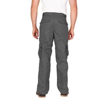 Men's Tactical Combat Military Army Work Slim Fit Twill Cargo Gray Pants 32x30 image 2