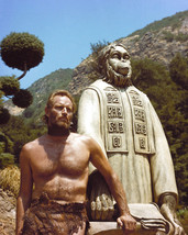 Charlton Heston in Planet of the Apes bare chested by Caesar Statue 16x20 Canvas - $69.99
