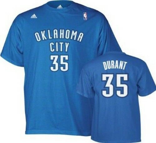 Primary image for Kevin Durant Oklahoma City Thunder NBA Adidas player t-shirt NWT OKC KD 35 