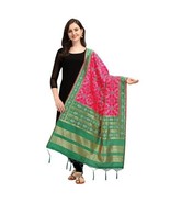 Zindwear Women&#39;s Floral Design Woven Silk Blend Dupatta (Light Green and... - $25.99
