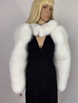 Arctic Fox Fur Arms Sleeves  With Scarf Pure White Saga Furs Stole / Sleeves  image 7