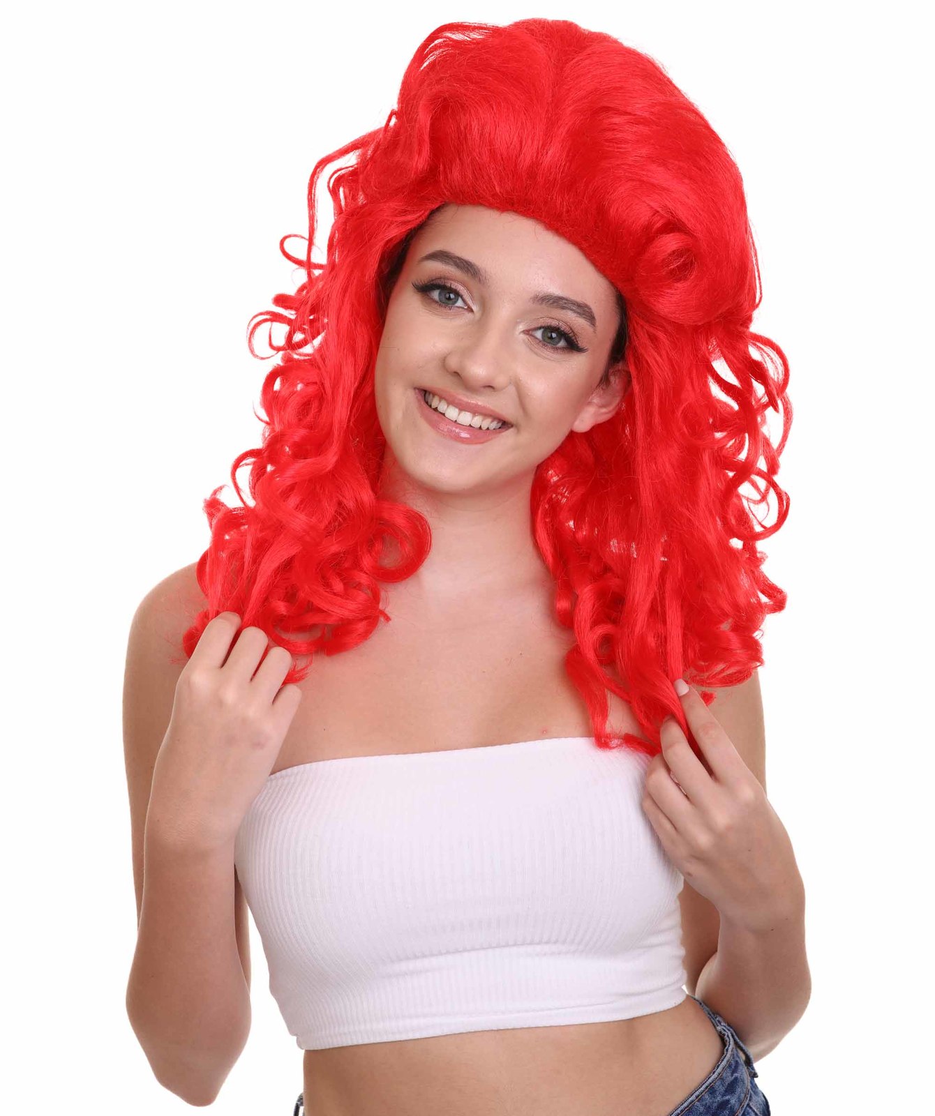 Women's Trolls Long Pink Curly Delta Dawn Wig Multi color