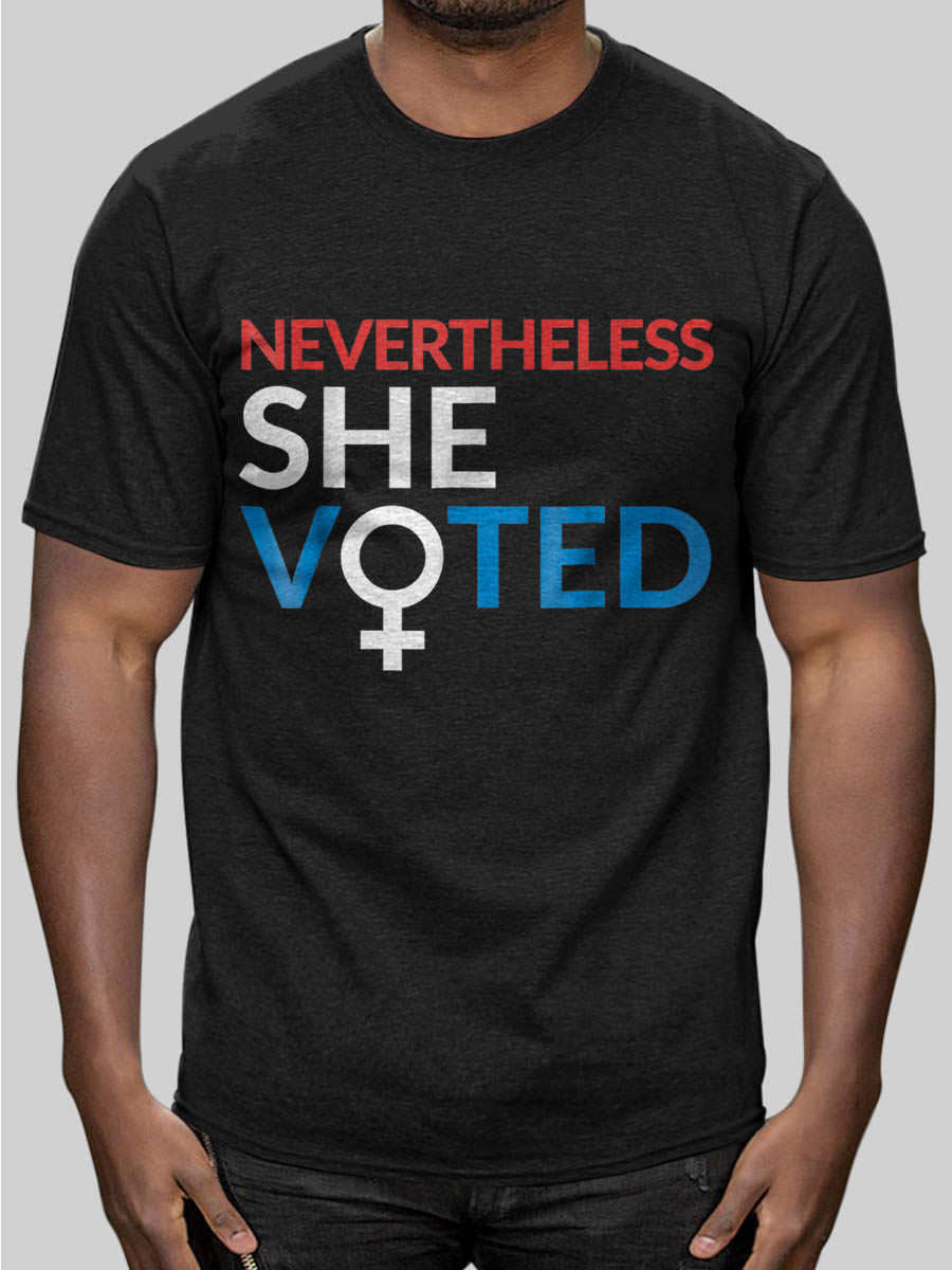 Bdt2610 Nevertheless She Voted Shirt Midterm Election Feminist Vote