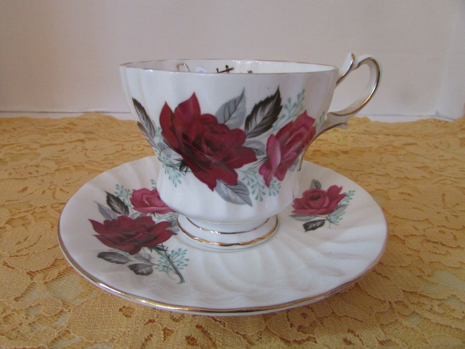 Queen Anne Bone China Teacup And Saucer Made and 50 similar items