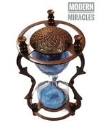 Turkish Brass 5 minutes  Sand Timer Antique Table Top Home Decor Engraved - $40.93