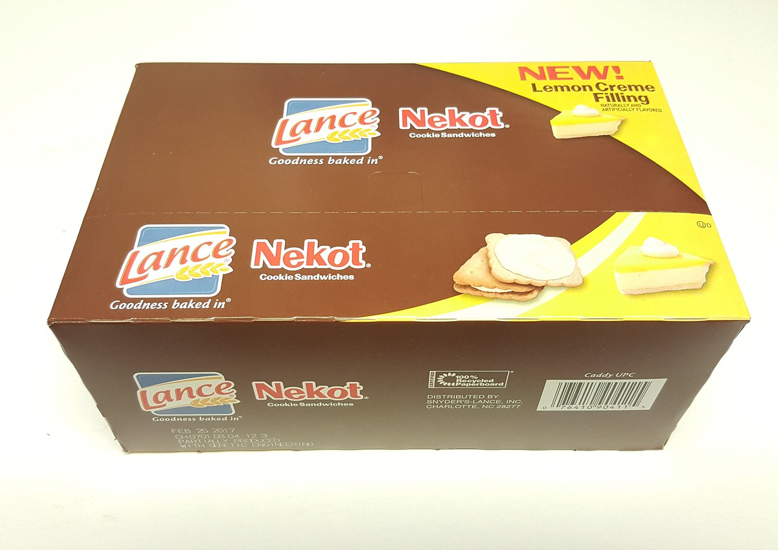 Lance Lemon Creme Filling Nekot Cookie Sandwiches [20Count Caddy