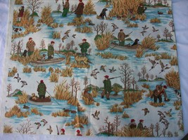 Fat Quarter Fabric Duck Hunting Dogs Hunters CRANSTON Print Sewing Quilting VTG - $6.92